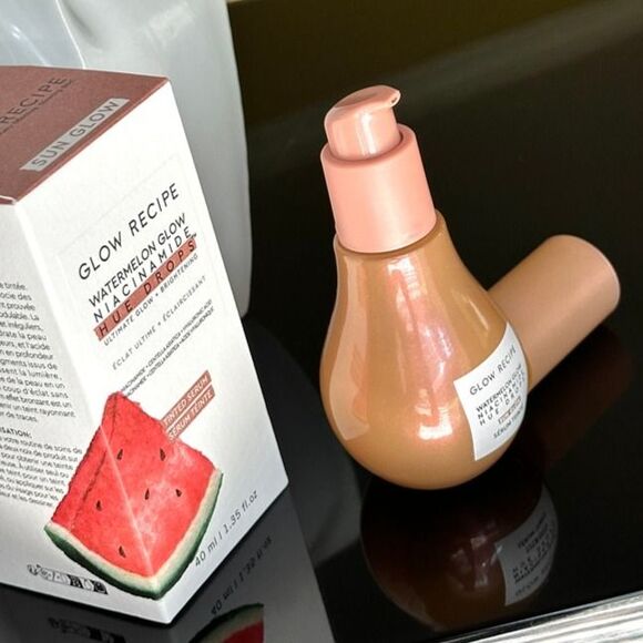 LIKE NEW GLOW RECIPE Watermelon Glow Niacinamide Hue Drops Sun Glow Dew Drops - Picture 9 of 12
